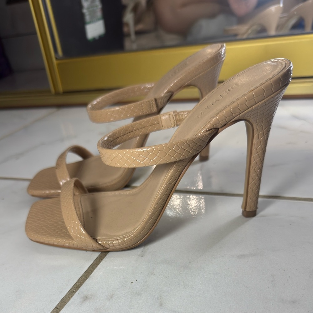 Forever 21 Tan Strappy High Heel Sandals